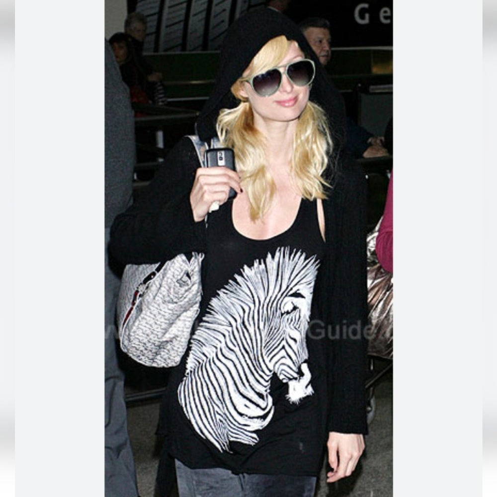 Lauren Moshi Zebra Tank Women Small